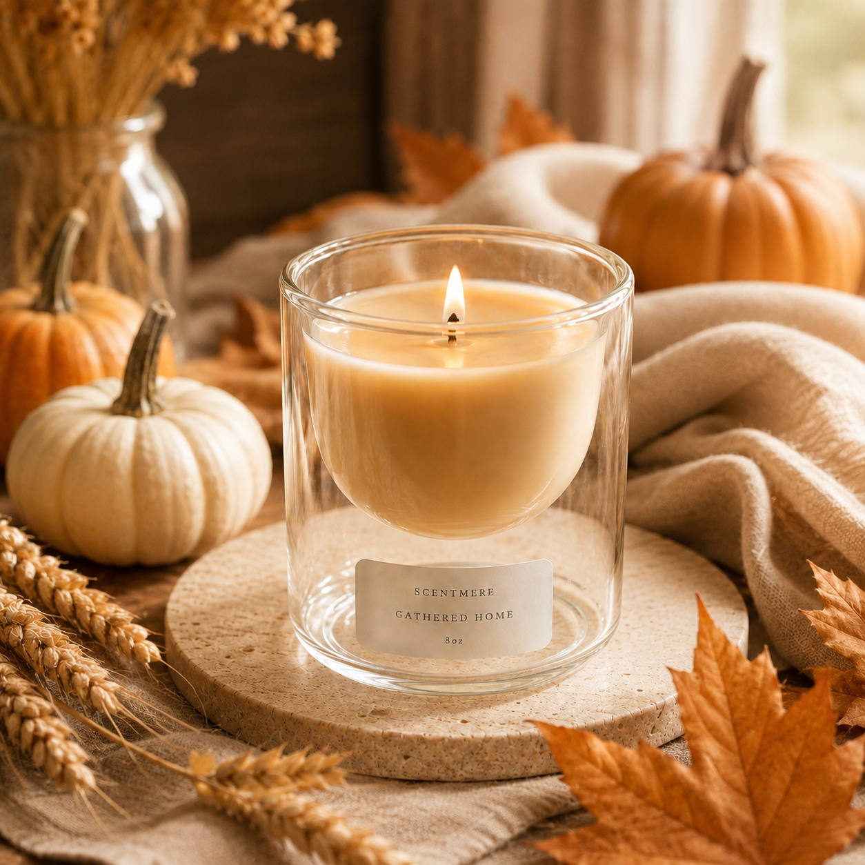 Gathered Home | 8 oz Spiced Apple, Amber & Cedar Candle