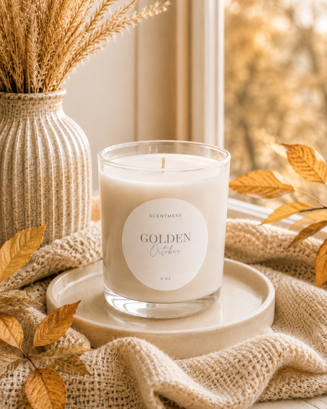 Golden October | 8 oz Apple, White Oak & Vanilla Candle