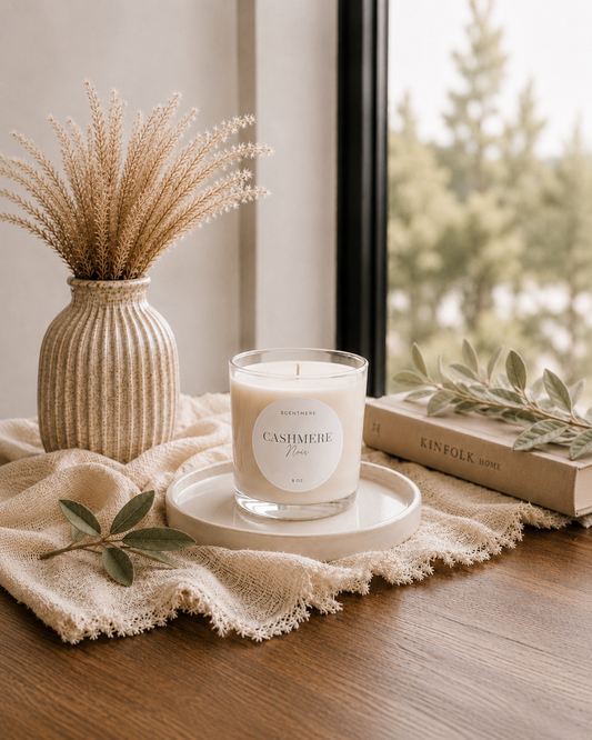 Cashmere Noir – Dark Plum, Black Cherry & Amber Candle
