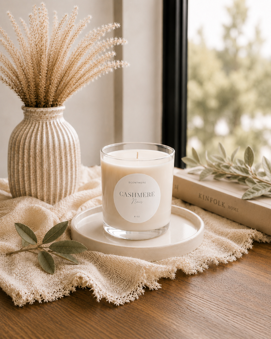 Cashmere Noir – Dark Plum, Black Cherry & Amber Candle