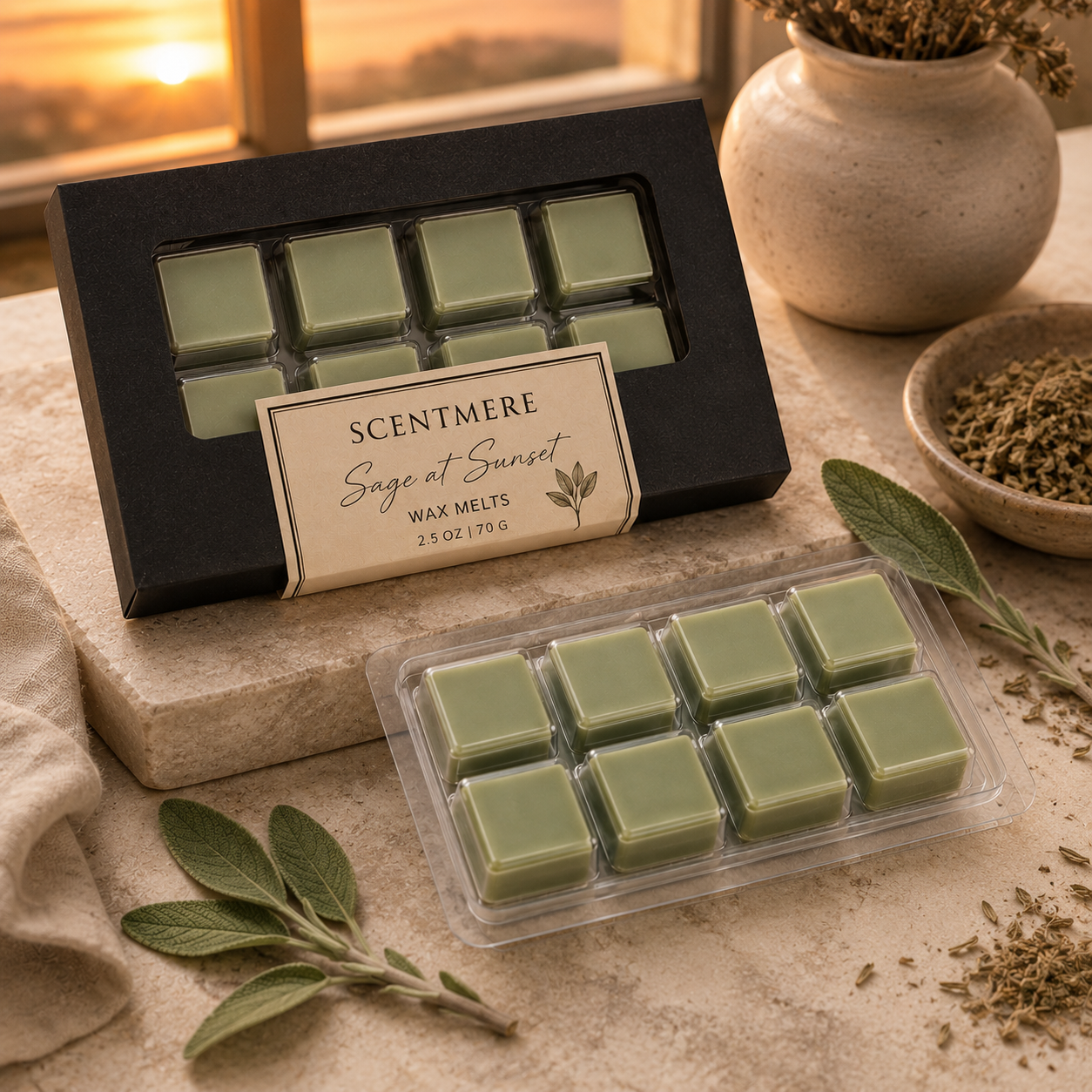 Sage at Sunset Wax Melts | Luxury Herbal Wax Bar
