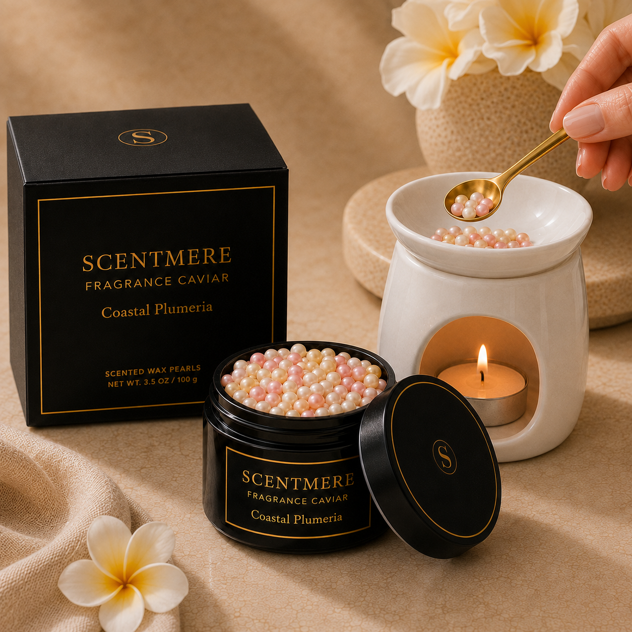 Coastal Plumeria Fragrance Caviar™ | Plumeria, Coconut Water, Sea Salt & Soft Musk