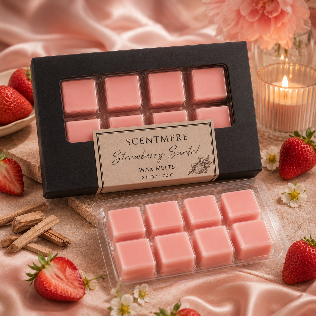 Strawberry Santal | Luxury Wax Melt Bar
