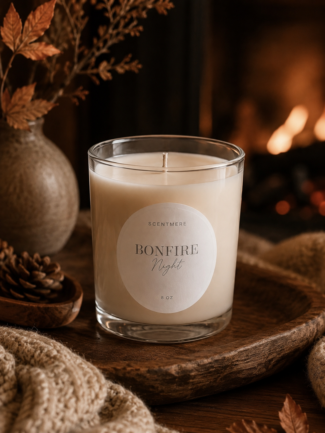 Bonfire Nights | 8 oz Smoke, Bergamot & Woodland Moss Candle