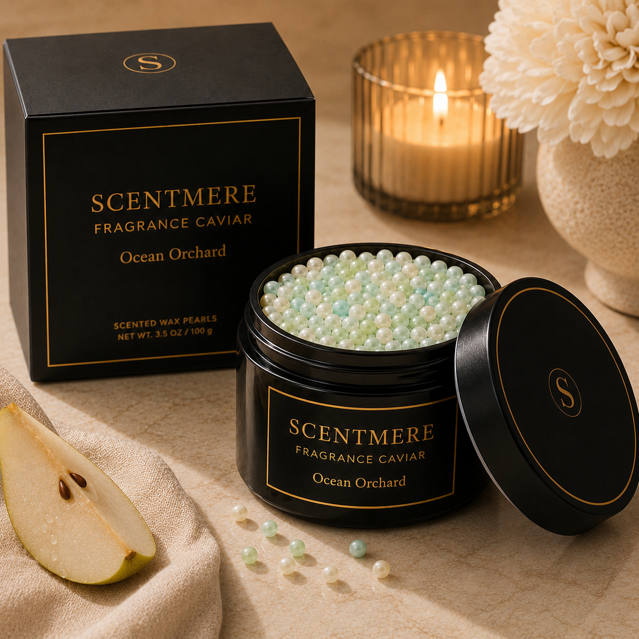 Ocean Orchard Fragrance Caviar™ | Crisp Pear, Green Apple, Sea Salt & Driftwood