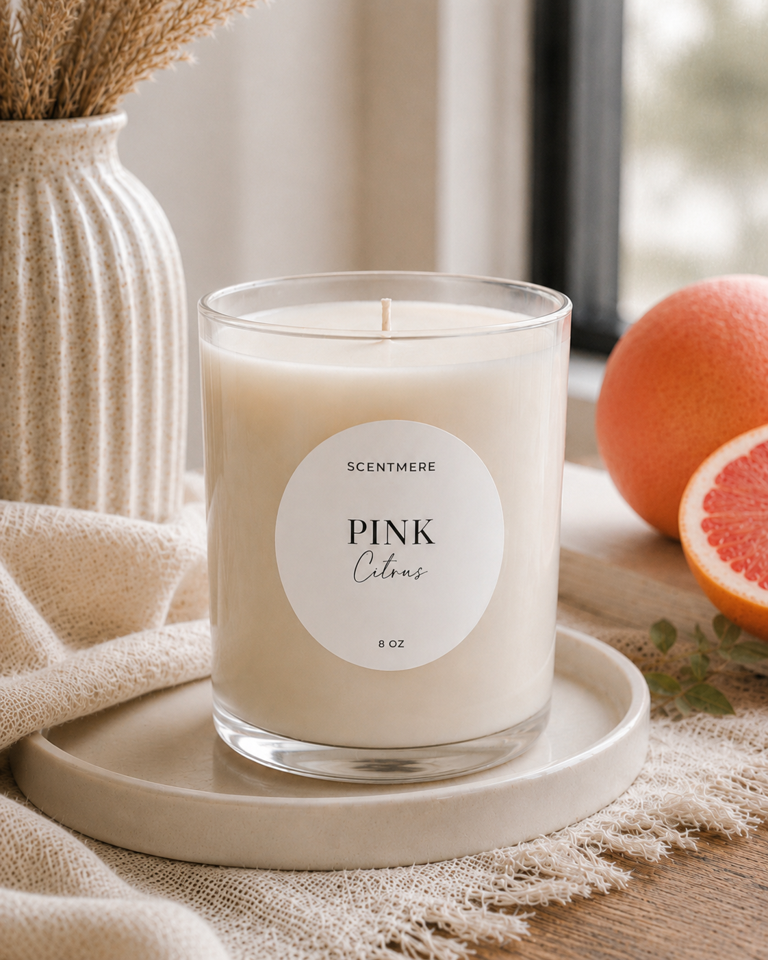 Pink Citrus – Grapefruit, Peach & Pink Sugar Candle