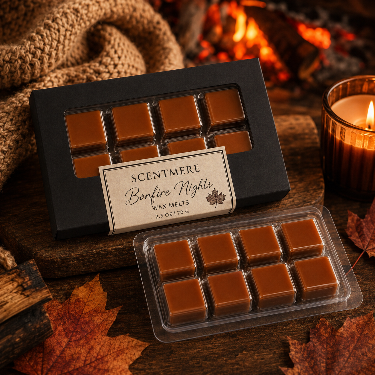 Bonfire Nights Wax Melts | Smoky Fall Luxury Wax Bar