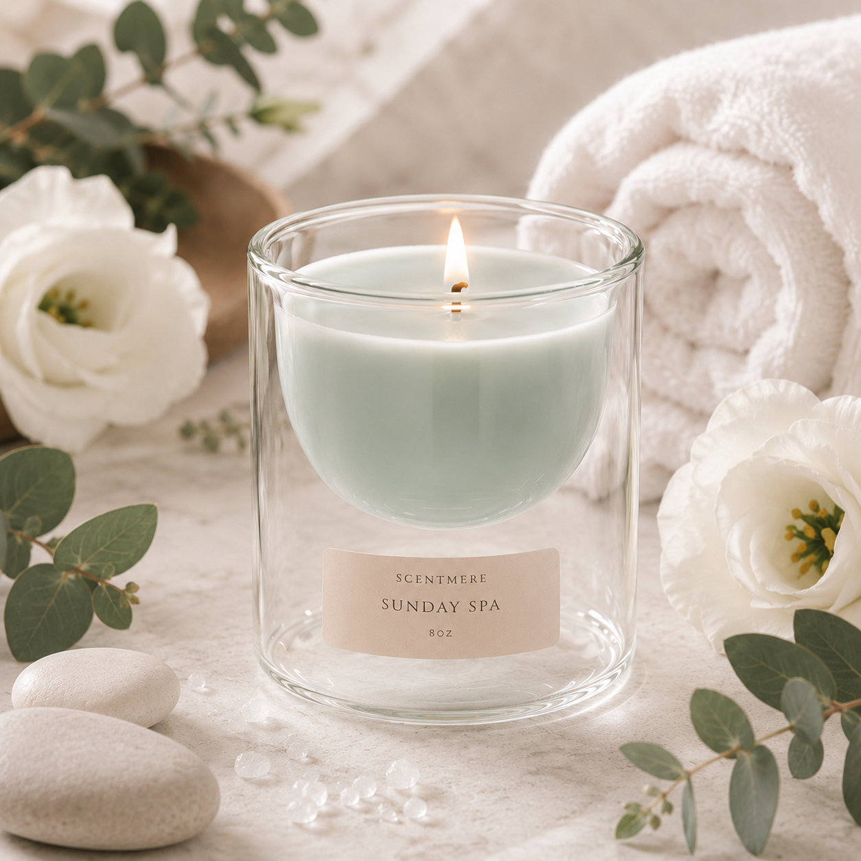 Sunday Spa – Cucumber Water, Sea Salt & Orchid Candle