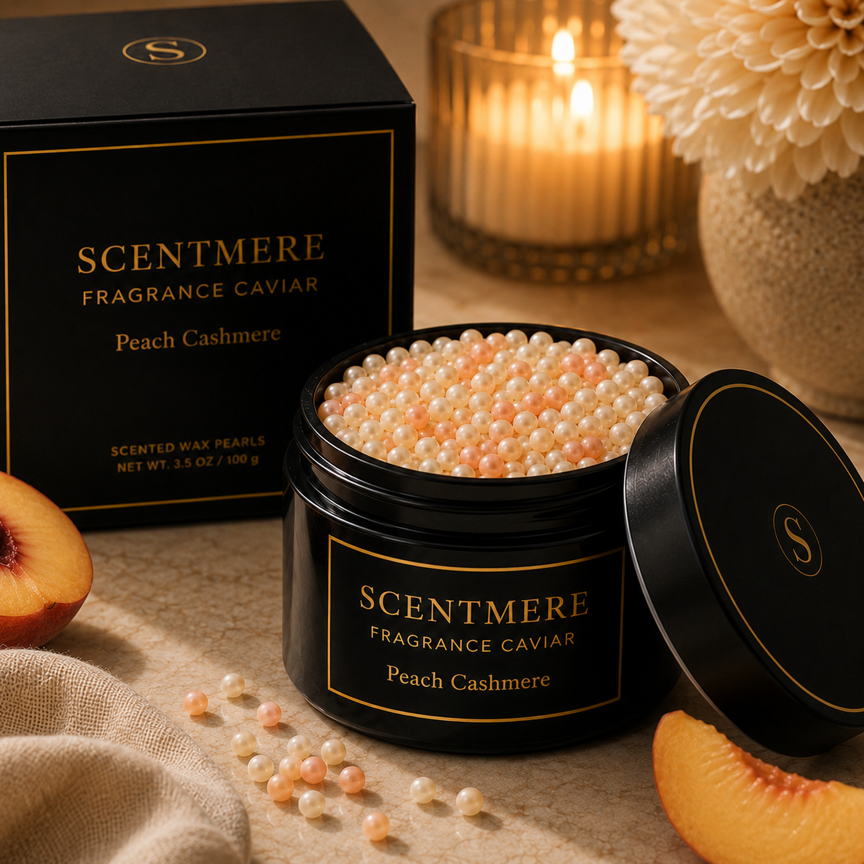 Peach Cashmere Fragrance Caviar™ | Peach Nectar, Soft Vanilla & Cashmere Musk