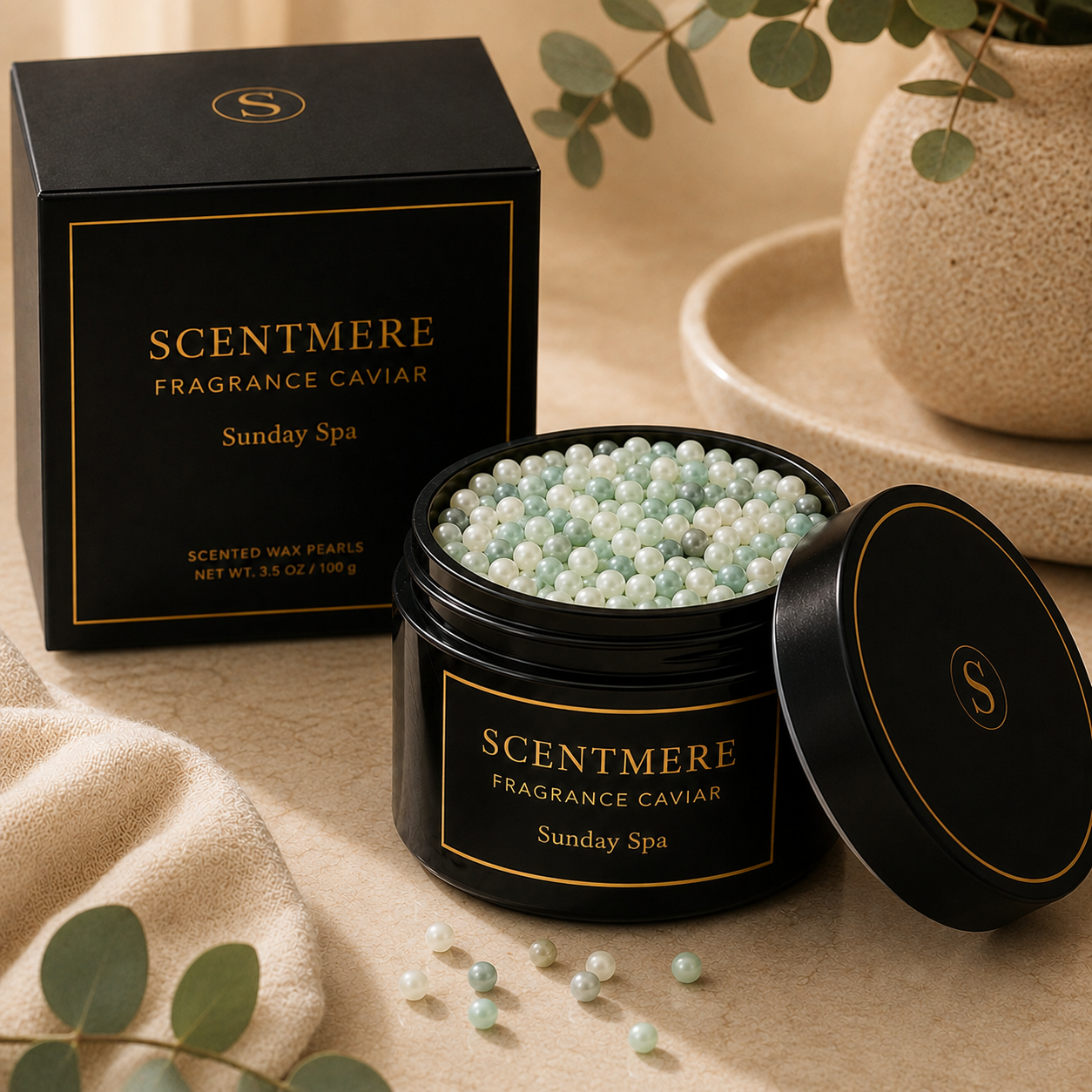 Sunday Spa Fragrance Caviar™ | White Tea, Eucalyptus, Bergamot & Soft Musk