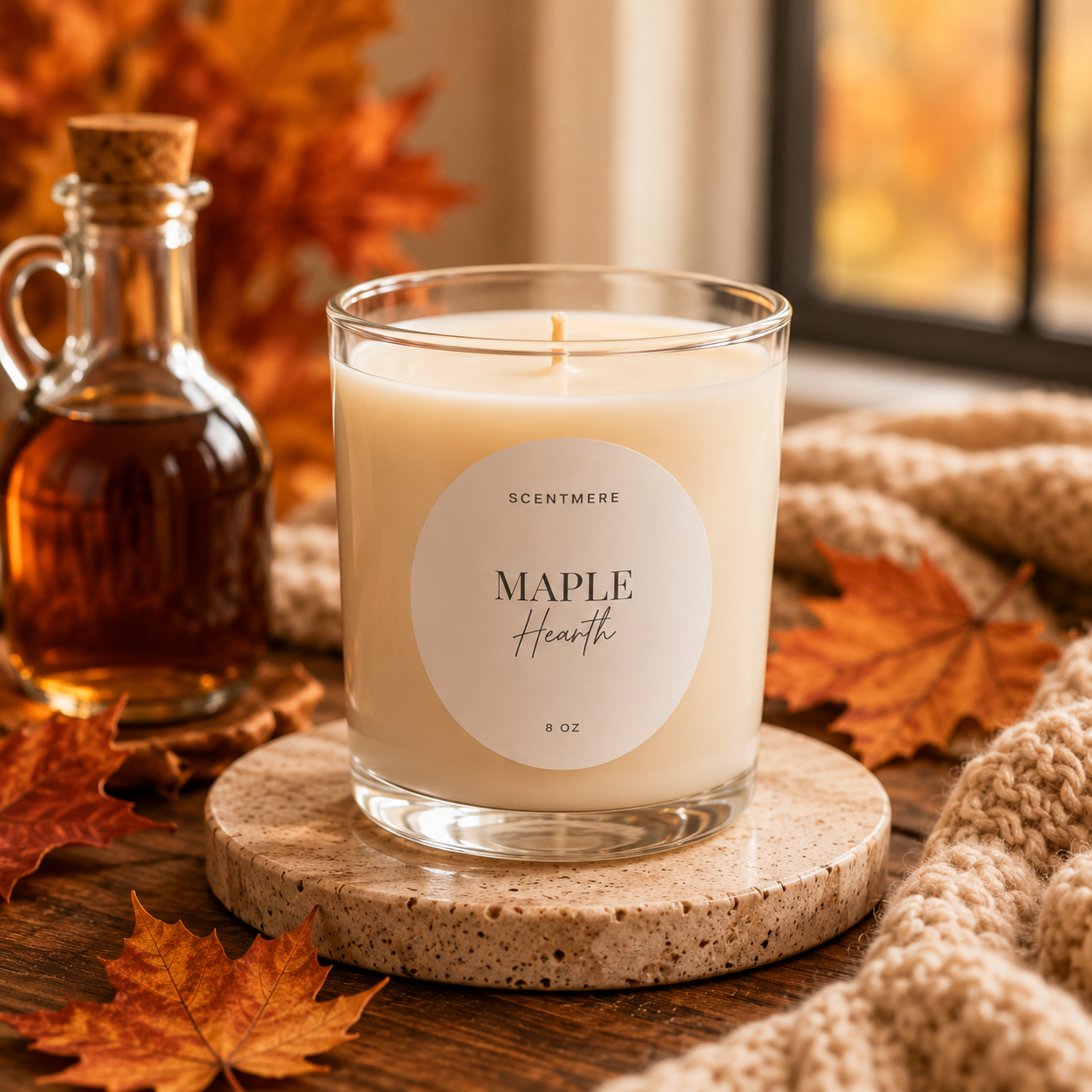 Maple Hearth | 8 oz Maple Leaf, Acorn & Sandalwood Candle