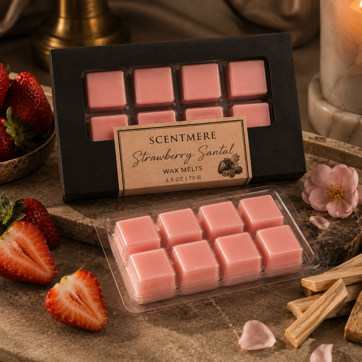Strawberry Santal | Luxury Wax Melt Bar