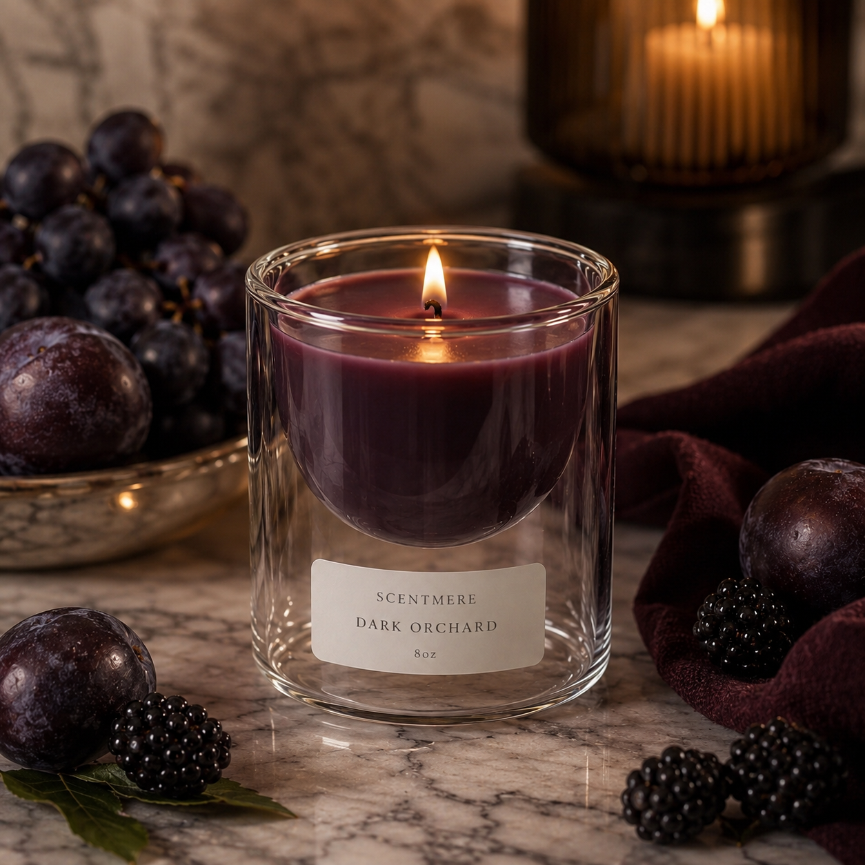 Dark Orchard | Plum, Smoked Oud & Amber Candle