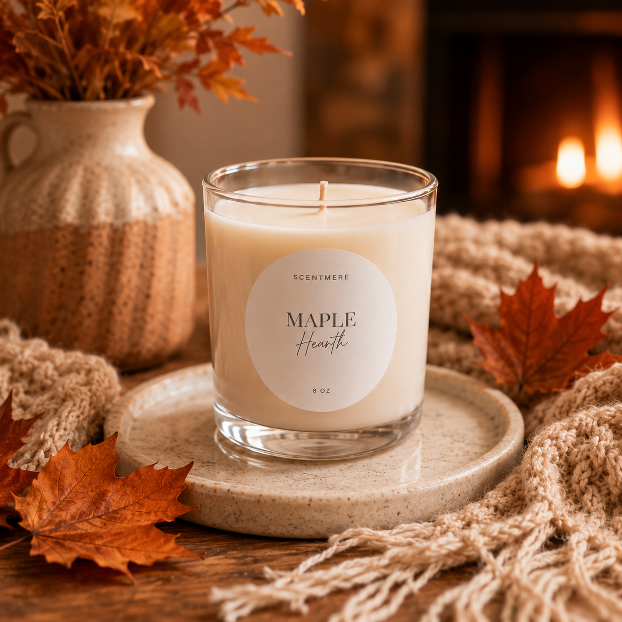 Maple Hearth | 8 oz Maple Leaf, Acorn & Sandalwood Candle