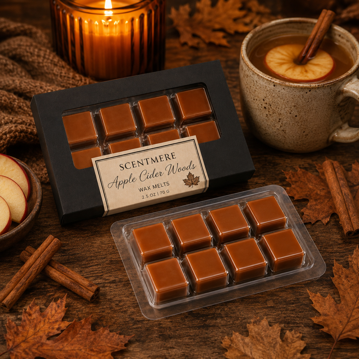 Apple Cider Woods Wax Melts | Cozy Fall Wax Bar