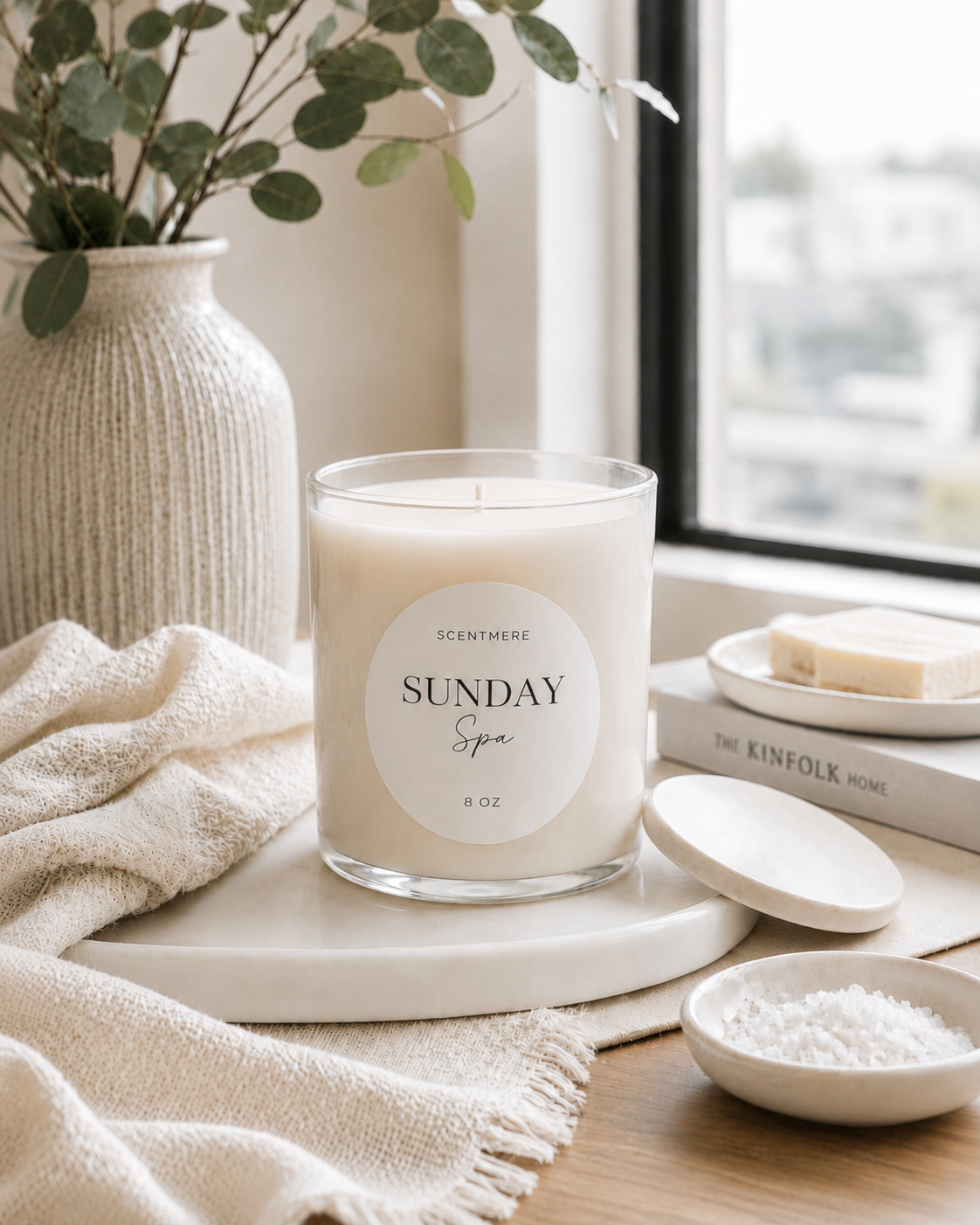 Sunday Spa – Cucumber Water, Sea Salt & Orchid Candle