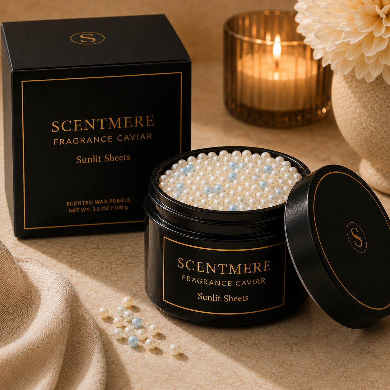 Sunlit Sheets Fragrance Caviar™ | Fresh Linen, Bergamot, White Tea & Soft Musk