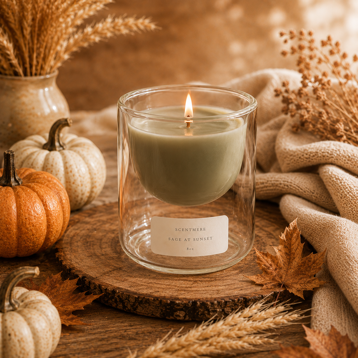 Sage at Sunset | 8 oz Sage, Rosemary & Sandalwood Candle