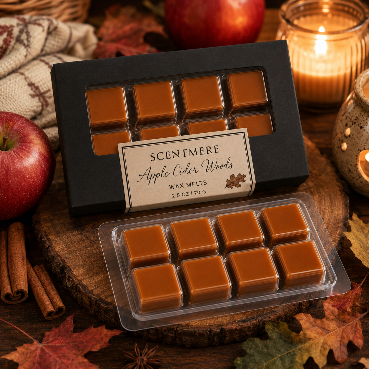 Apple Cider Woods Wax Melts | Cozy Fall Wax Bar