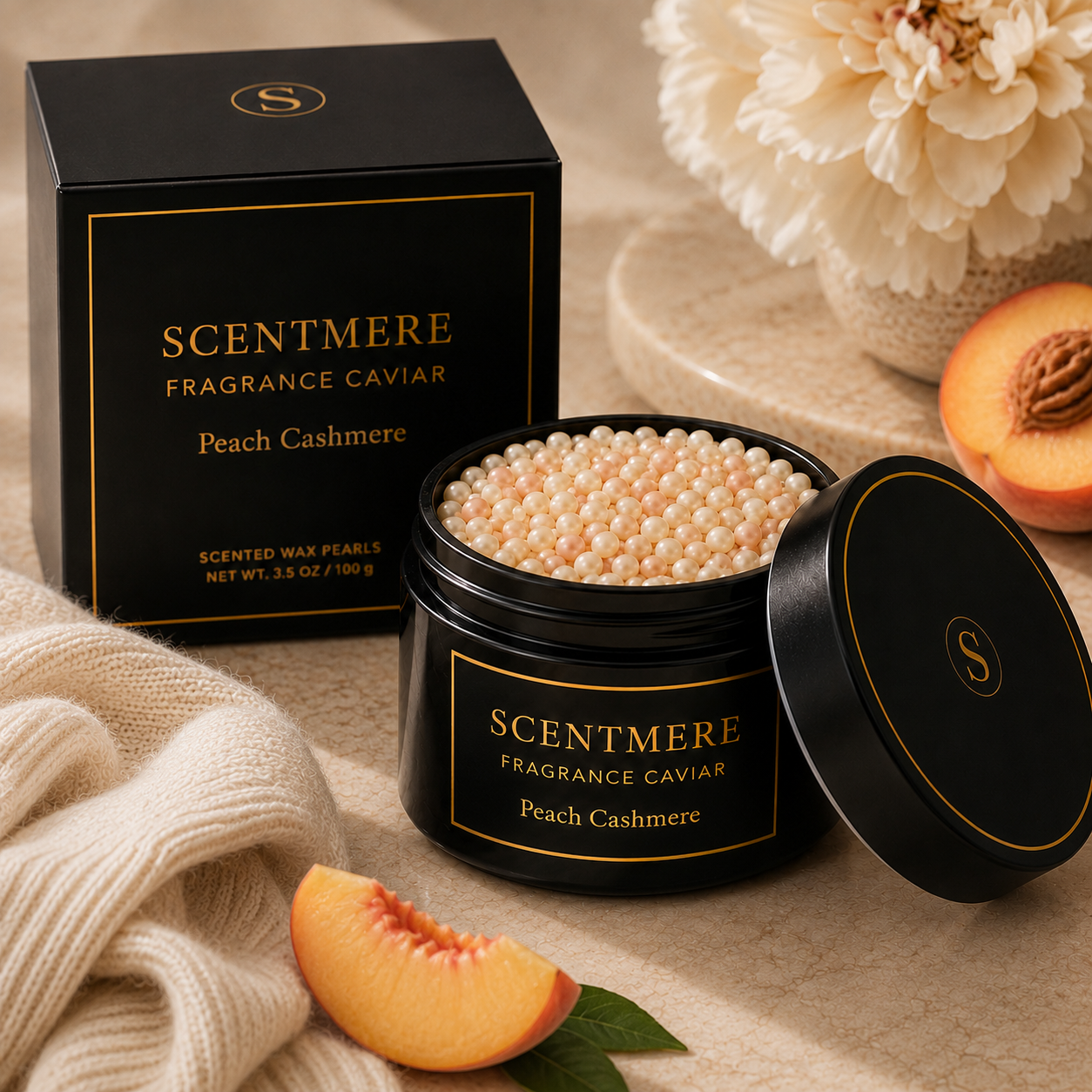 Peach Cashmere Fragrance Caviar™ | Peach Nectar, Soft Vanilla & Cashmere Musk