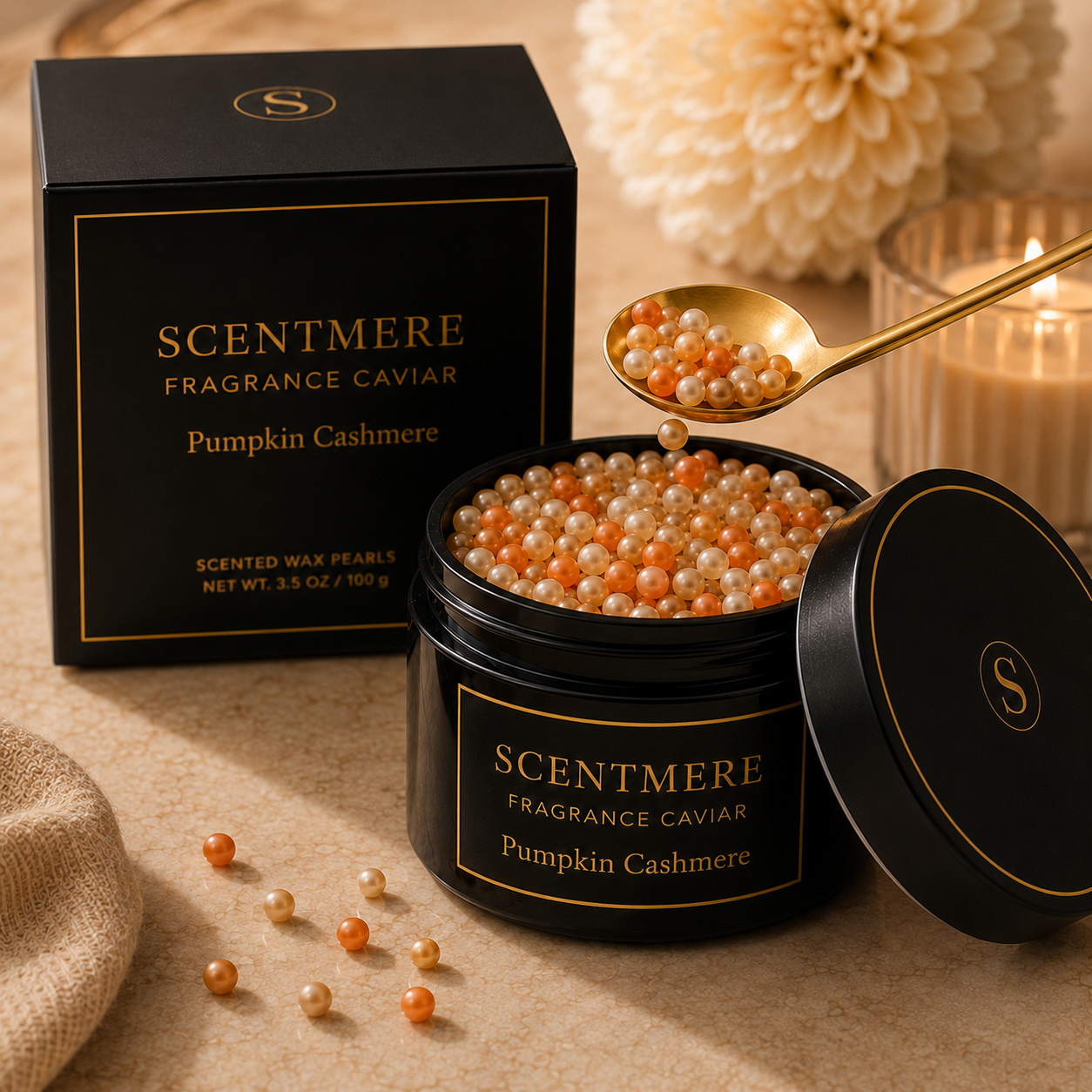 Pumpkin Cashmere Fragrance Caviar™ | Creamy Pumpkin, Vanilla Cashmere, Amber & Sandalwood