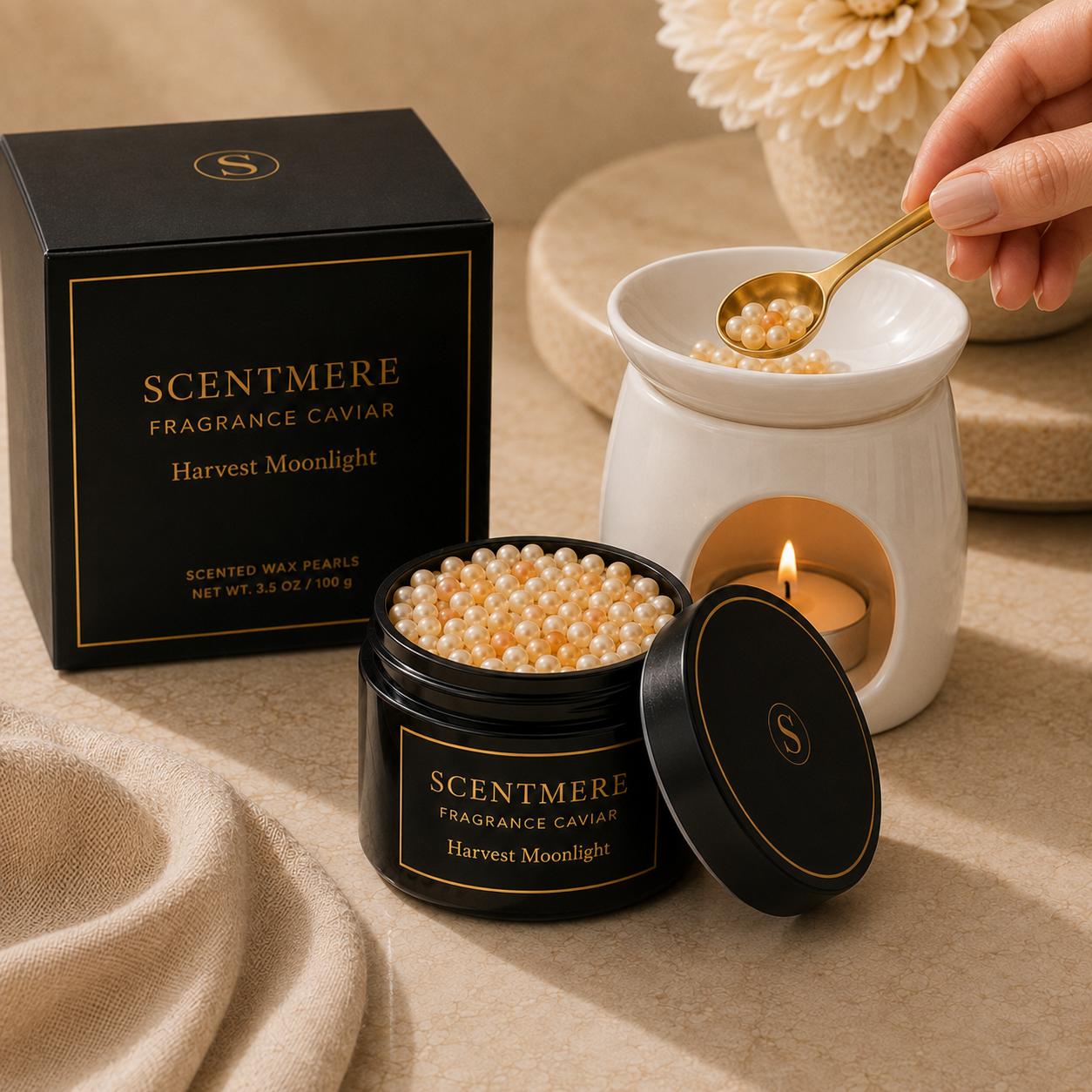 Harvest Moonlight Fragrance Caviar™ | Spiced Pumpkin, Amber, Vanilla & Sandalwood