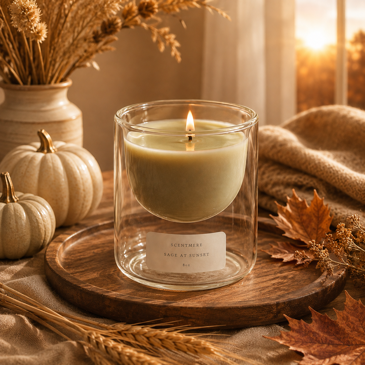 Sage at Sunset | 8 oz Sage, Rosemary & Sandalwood Candle