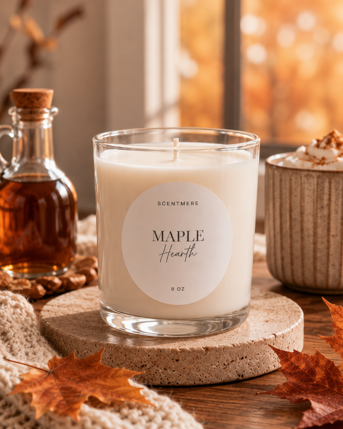 Maple Hearth | 8 oz Maple Leaf, Acorn & Sandalwood Candle