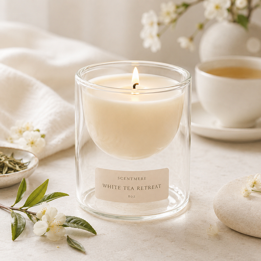 White Tea Retreat – Bergamot, Matcha & Jasmine Candle