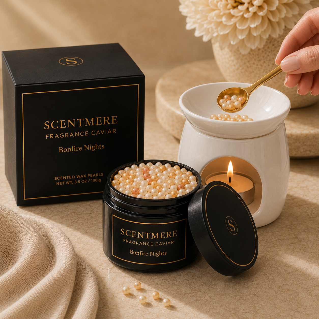 Bonfire Nights Fragrance Caviar™ | Smoked Vanilla, Toasted Marshmallow, Cedarwood & Amber