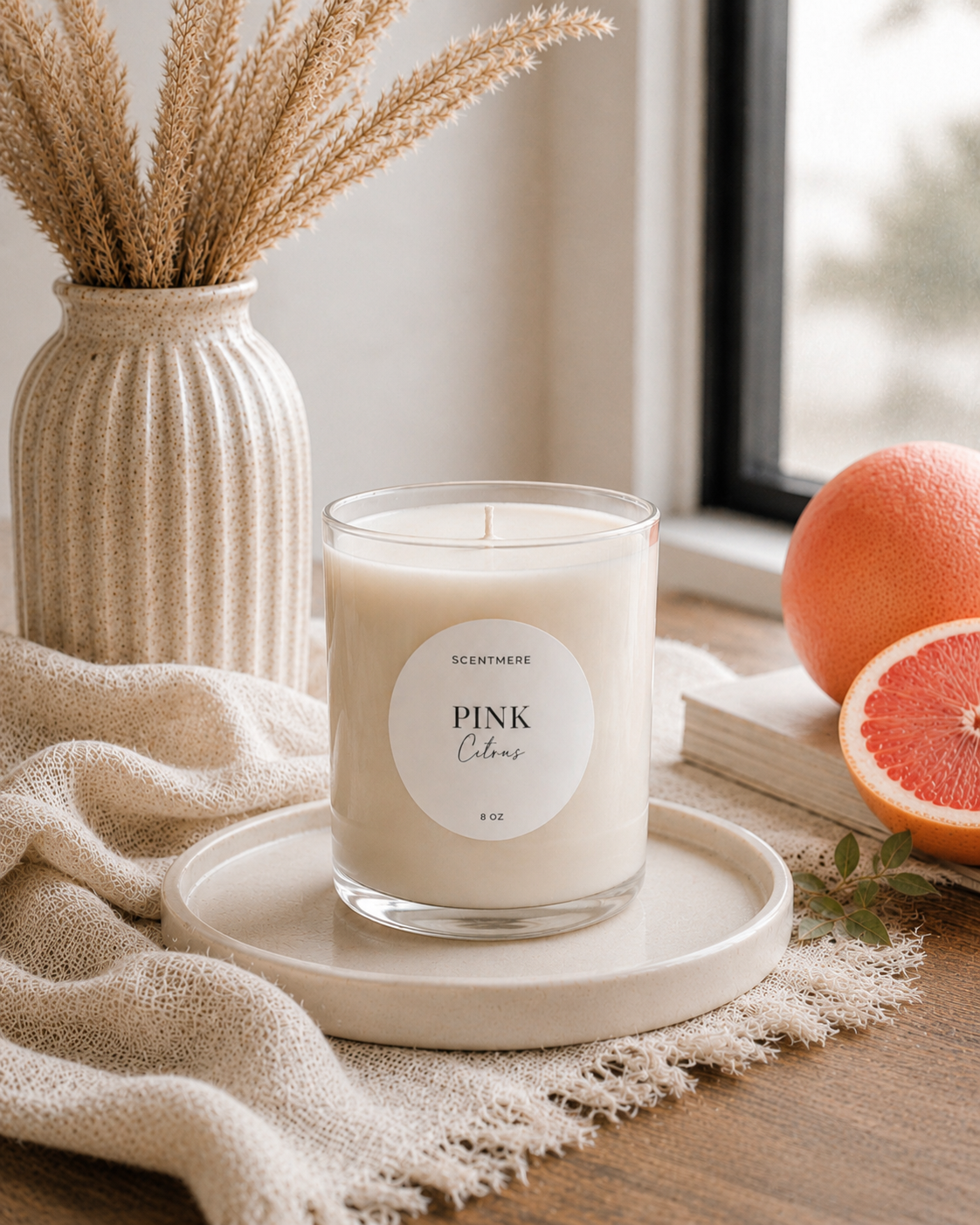 Pink Citrus – Grapefruit, Peach & Pink Sugar Candle