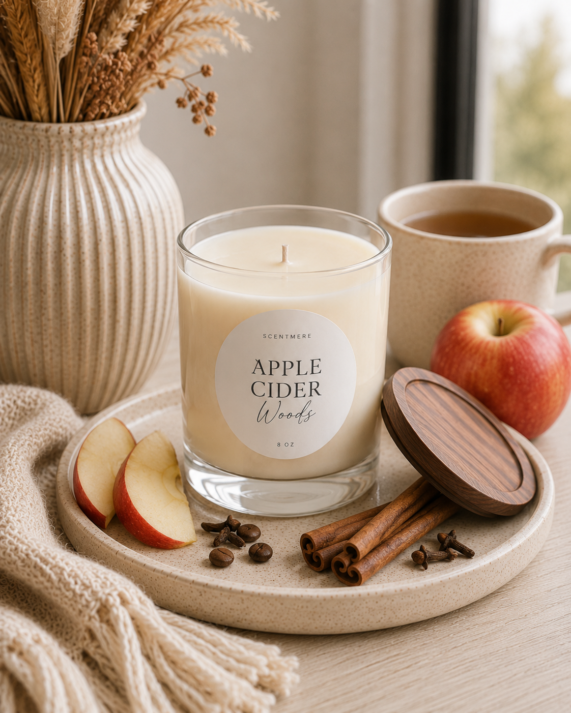 Apple Cider Woods | 8 oz Spiced Apple & Cedar Candle