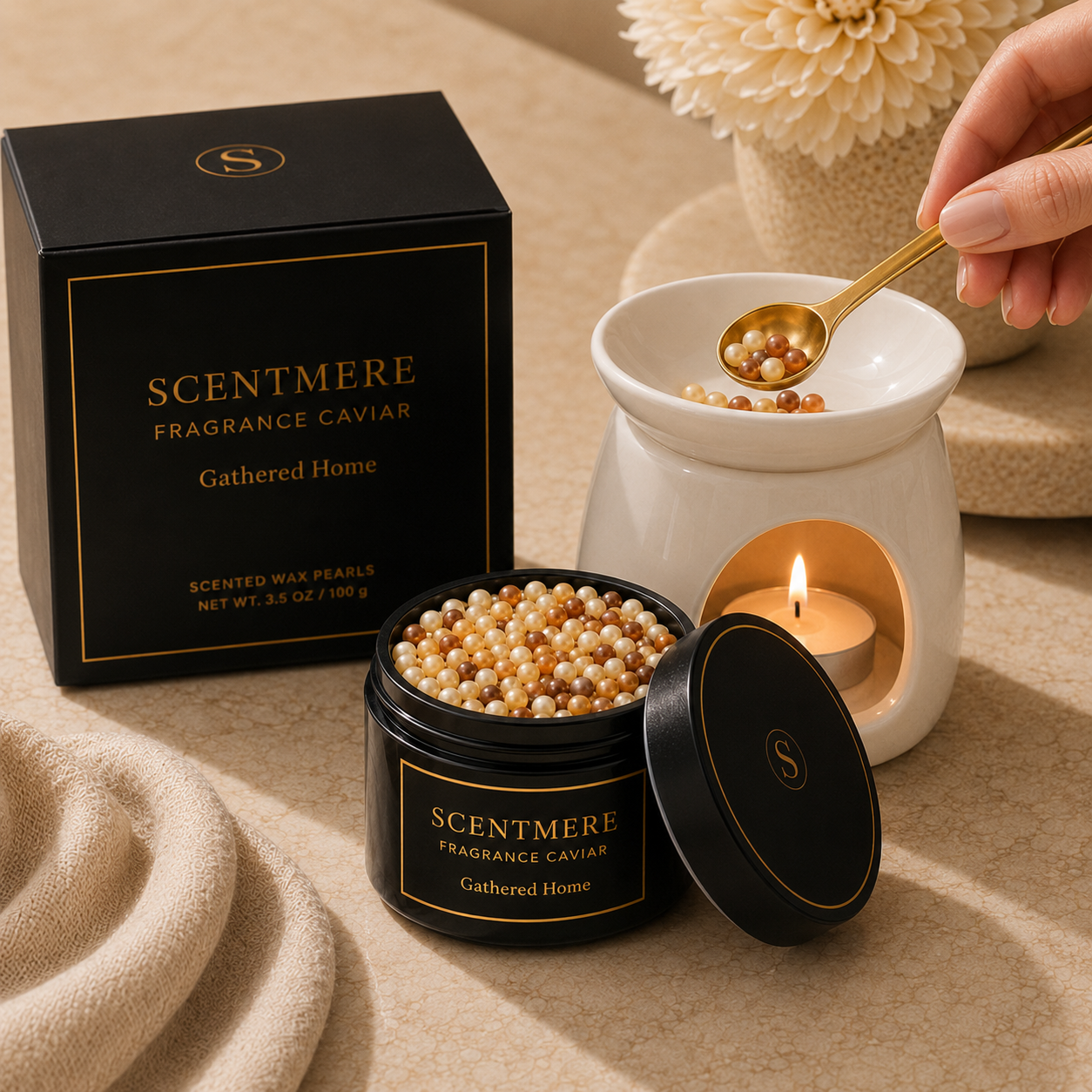 Gathered Home Fragrance Caviar™ | Baked Apple, Golden Pear, Cinnamon & Warm Woods