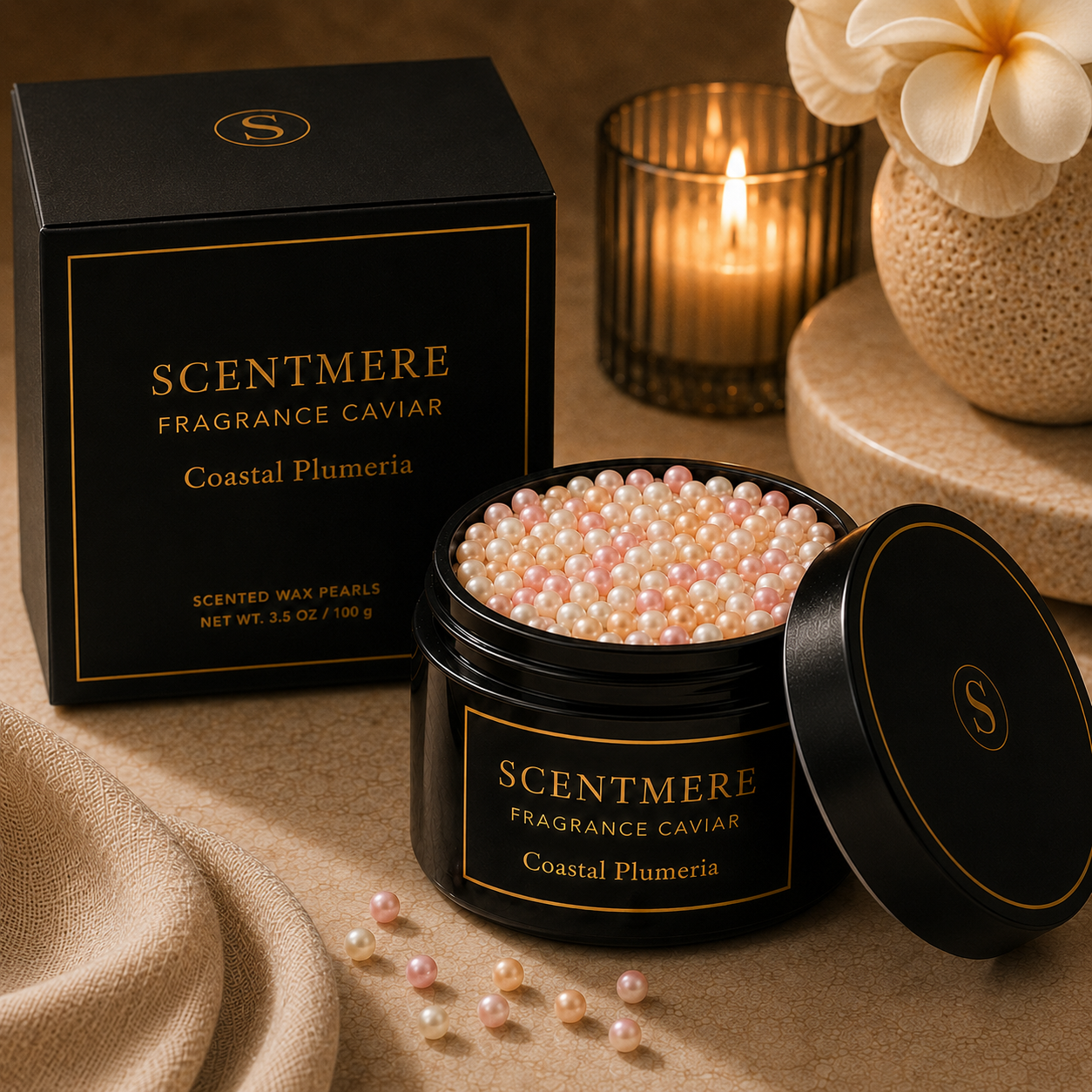 Coastal Plumeria Fragrance Caviar™ | Plumeria, Coconut Water, Sea Salt & Soft Musk