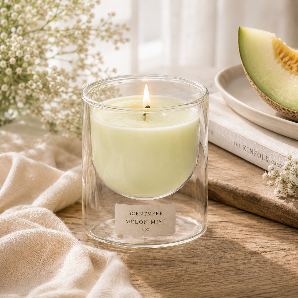 Melon Mist – Watermelon, Cucumber & Honeydew Candle