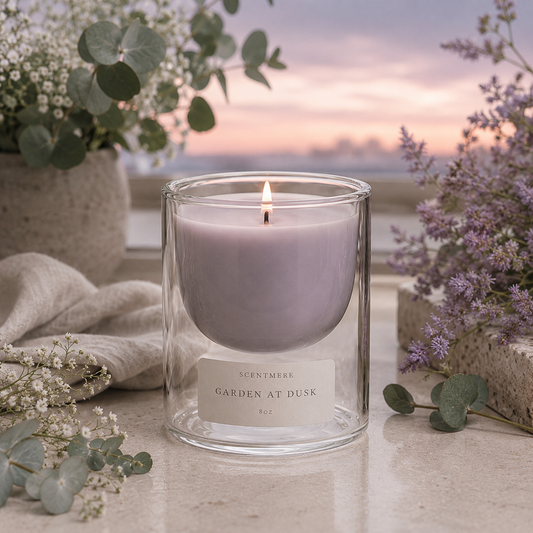 Garden at Dusk | Tomato Vine, Fig Leaf & Rose Candle