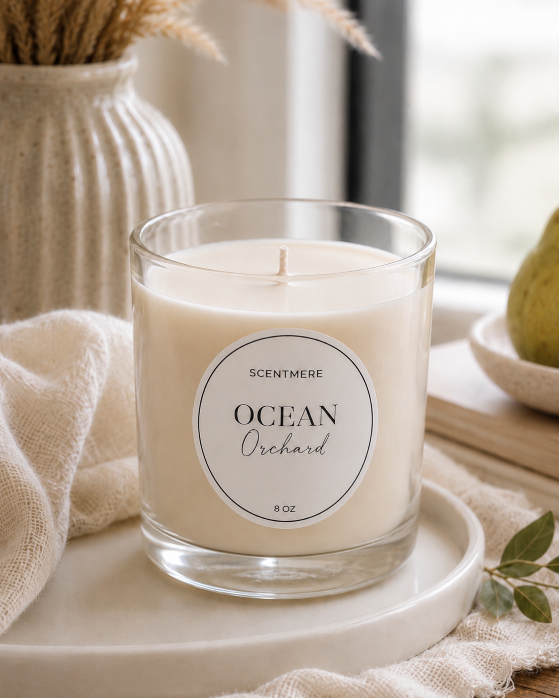 Ocean Orchard – Pear, White Tea & Coastal Orchid Candle