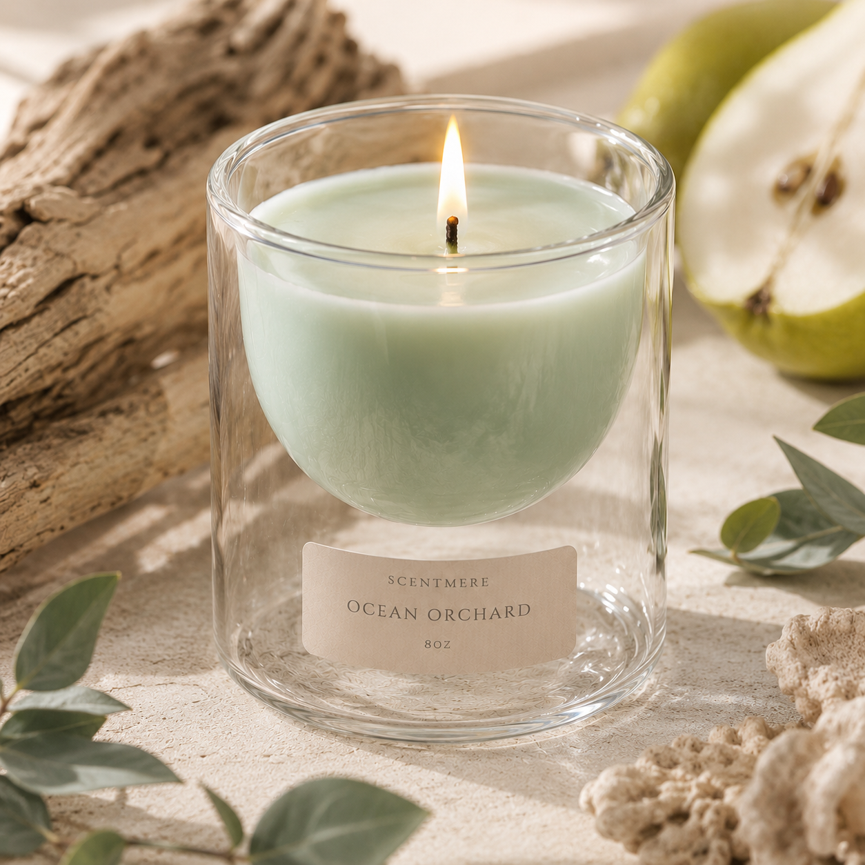 Ocean Orchard – Pear, White Tea & Coastal Orchid Candle