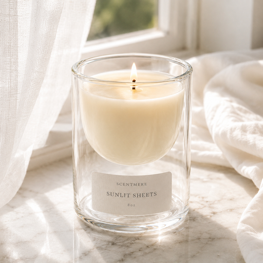 Sunlit Sheets | Fresh Linen, Citrus & Soft Musk Candle
