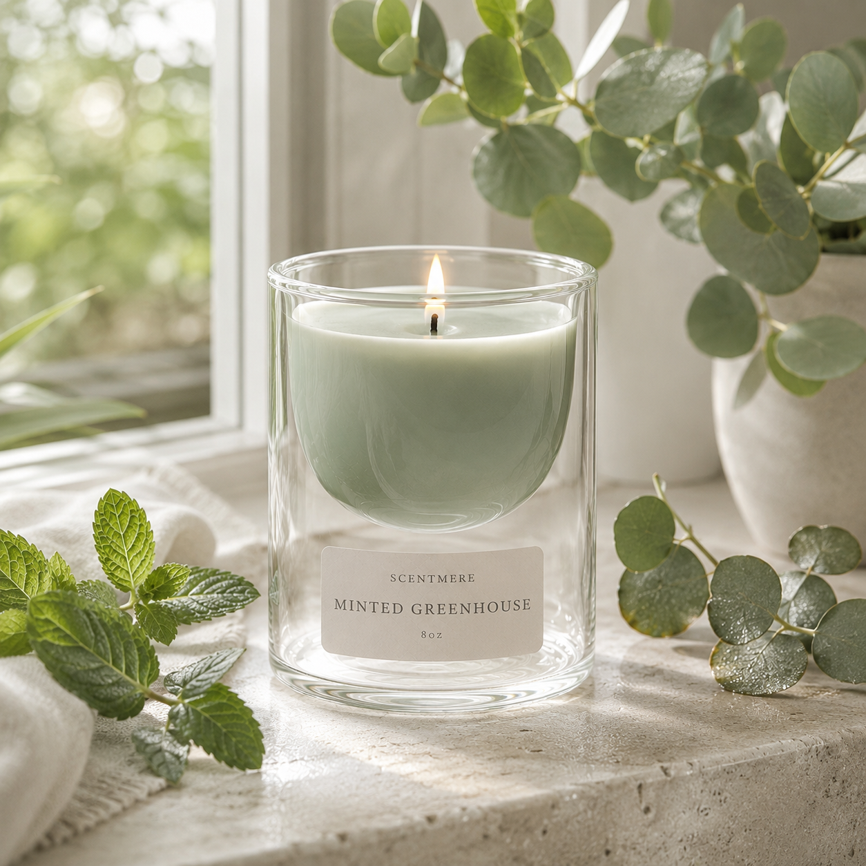 Minted Greenhouse | Garden Mint & Tomato Leaf Candle