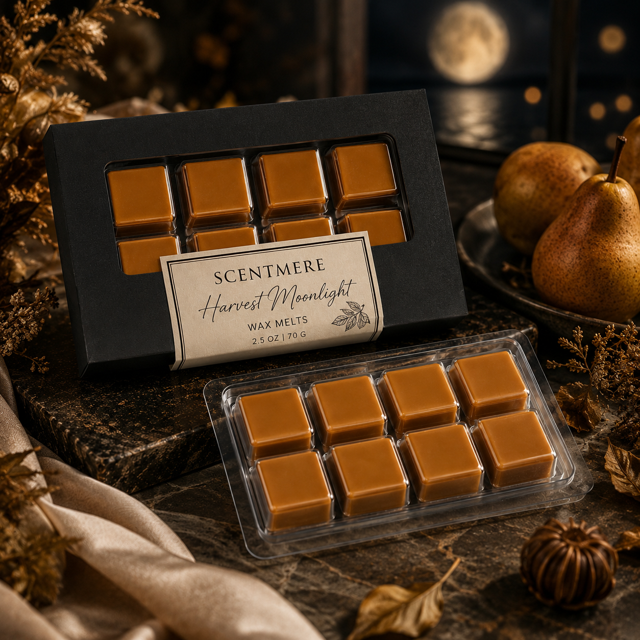 Harvest Moonlight Wax Melts | Luxury Fall Wax Bar