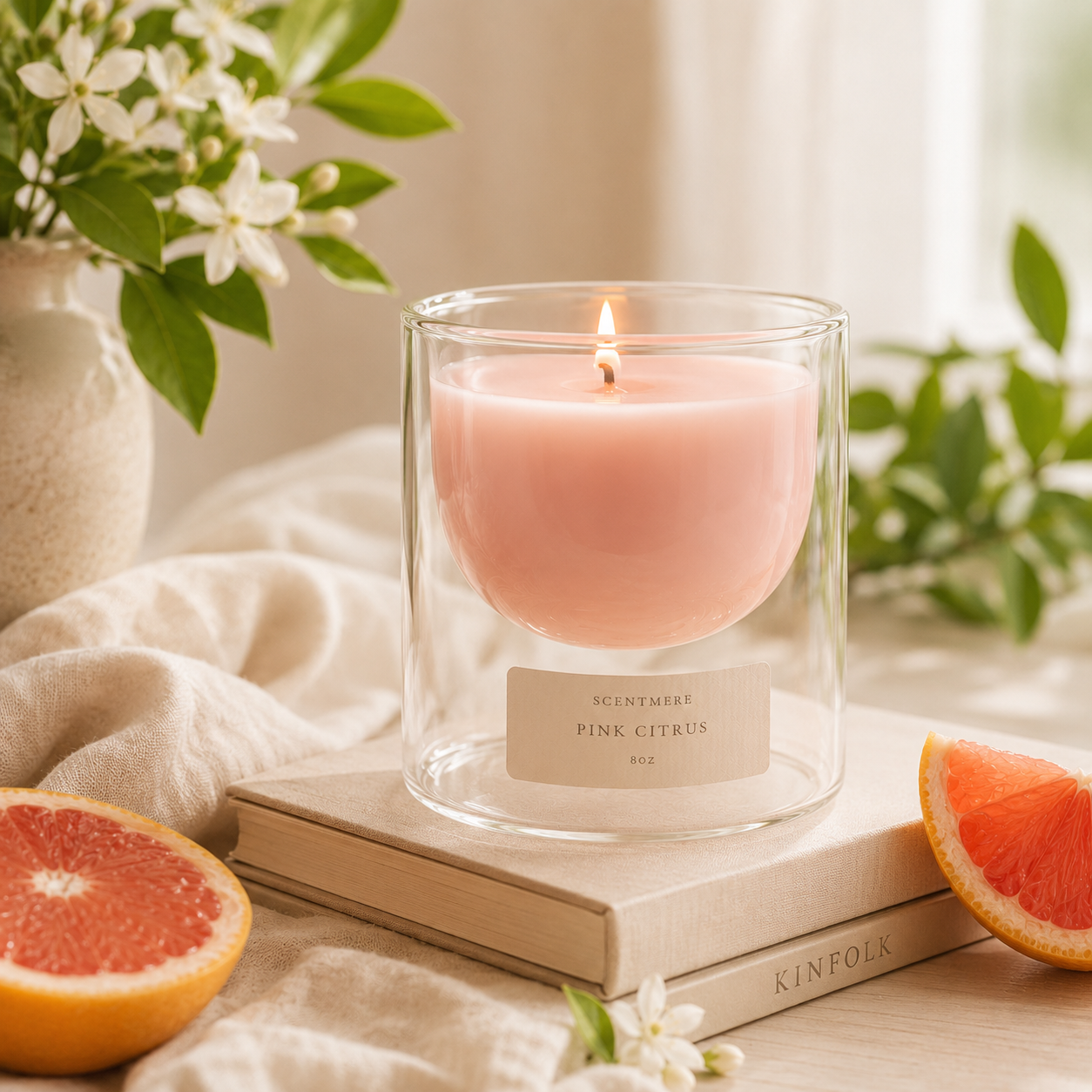 Pink Citrus – Grapefruit, Peach & Pink Sugar Candle