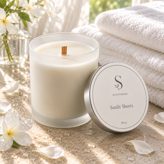 Sunlit Sheets | Fresh Linen, Citrus & Soft Musk 10oz Candle