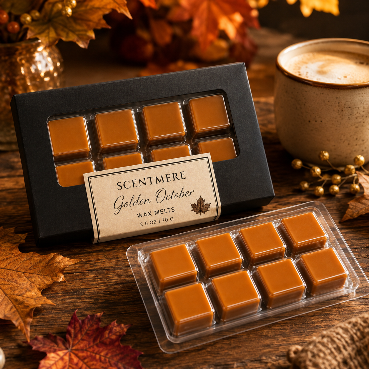 Golden October Wax Melts | Luxury Autumn Wax Bar