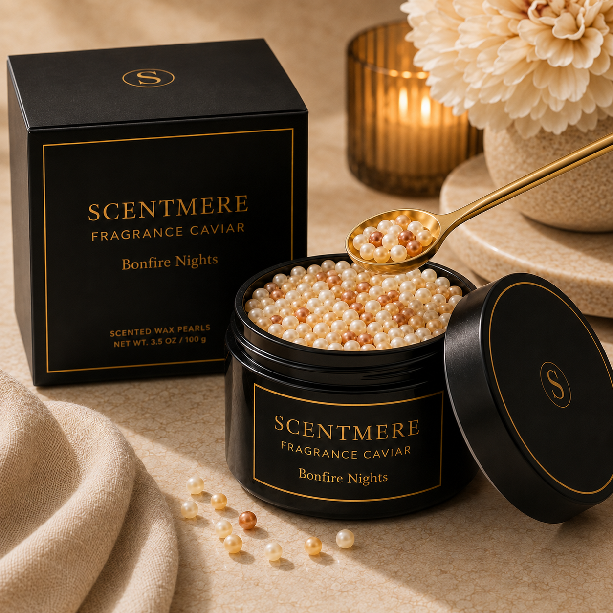 Bonfire Nights Fragrance Caviar™ | Smoked Vanilla, Toasted Marshmallow, Cedarwood & Amber