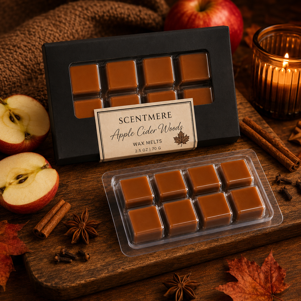 Apple Cider Woods Wax Melts | Cozy Fall Wax Bar