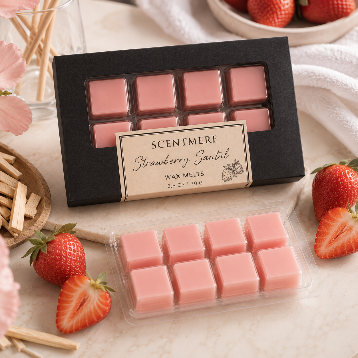 Strawberry Santal | Luxury Wax Melt Bar