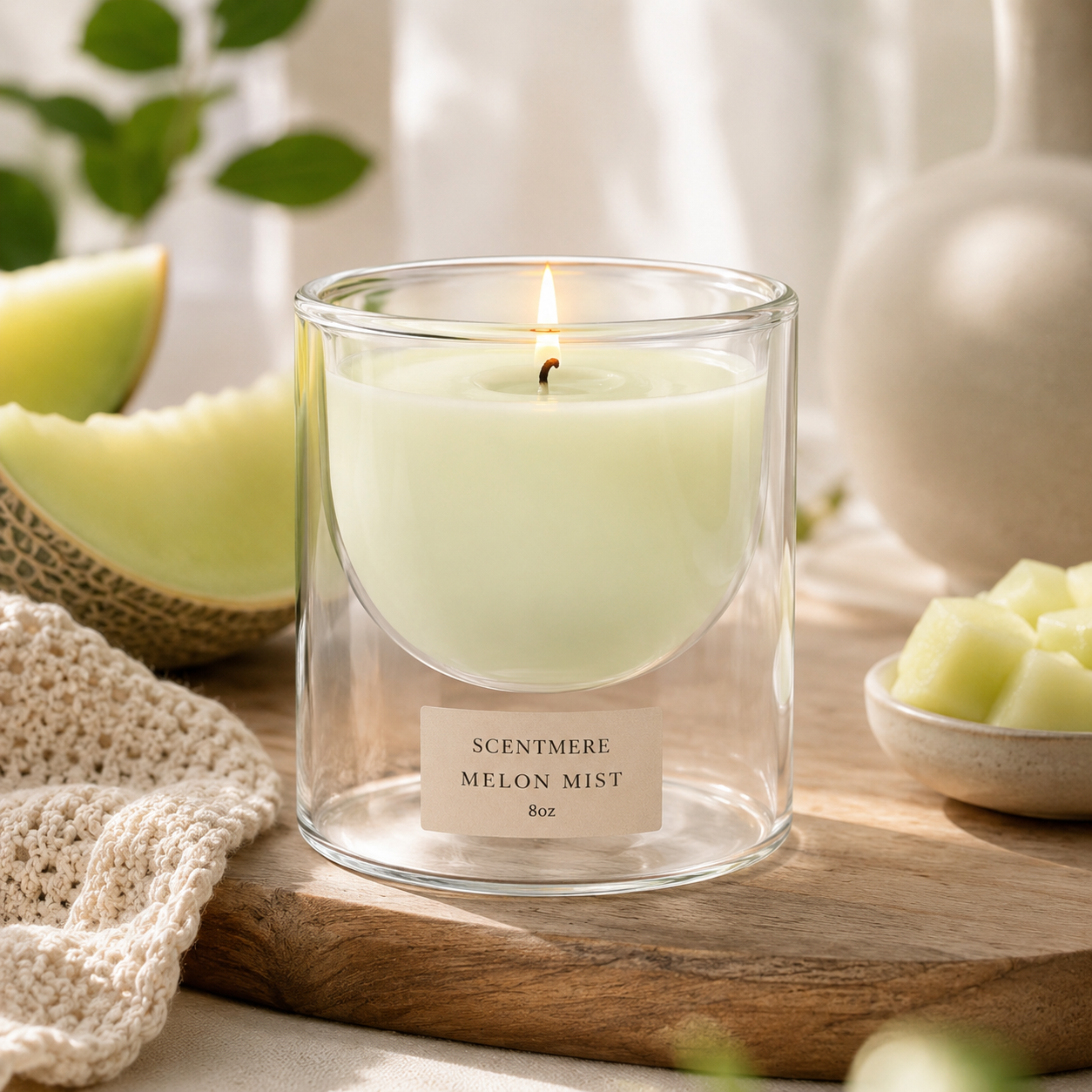 Melon Mist – Watermelon, Cucumber & Honeydew Candle