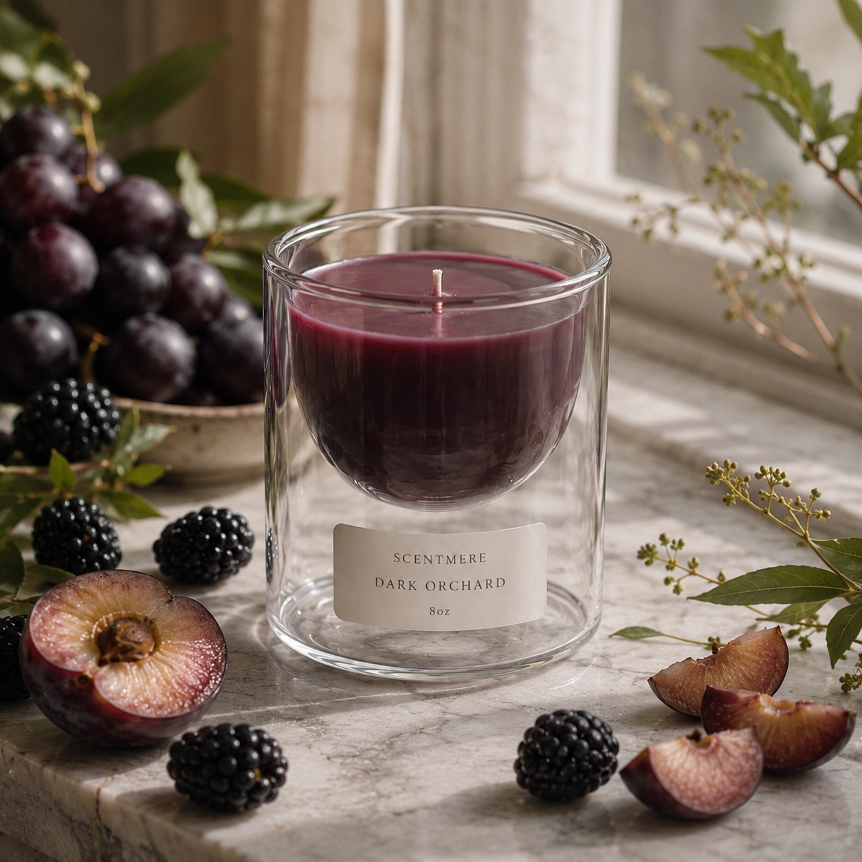 Dark Orchard | Plum, Smoked Oud & Amber Candle