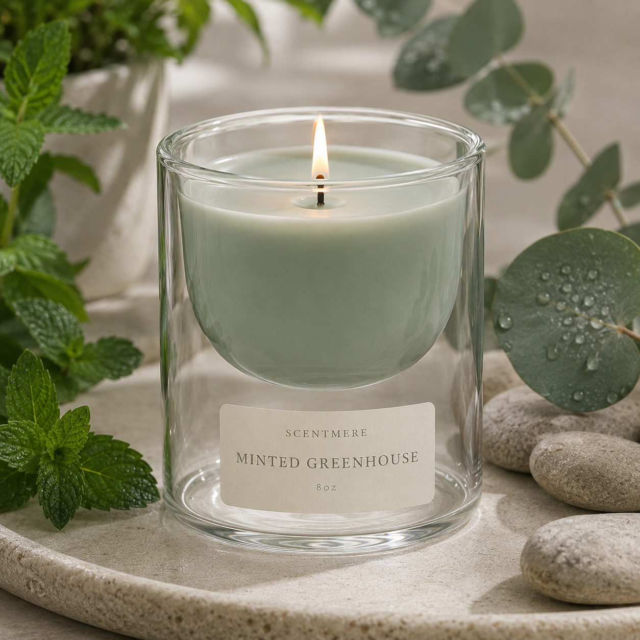 Minted Greenhouse | Garden Mint & Tomato Leaf Candle
